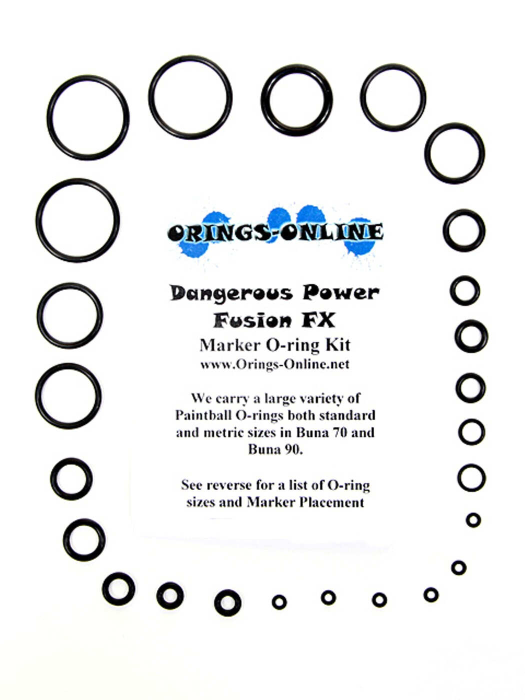Dangerous Power Fusion FX Marker O-ring Kit